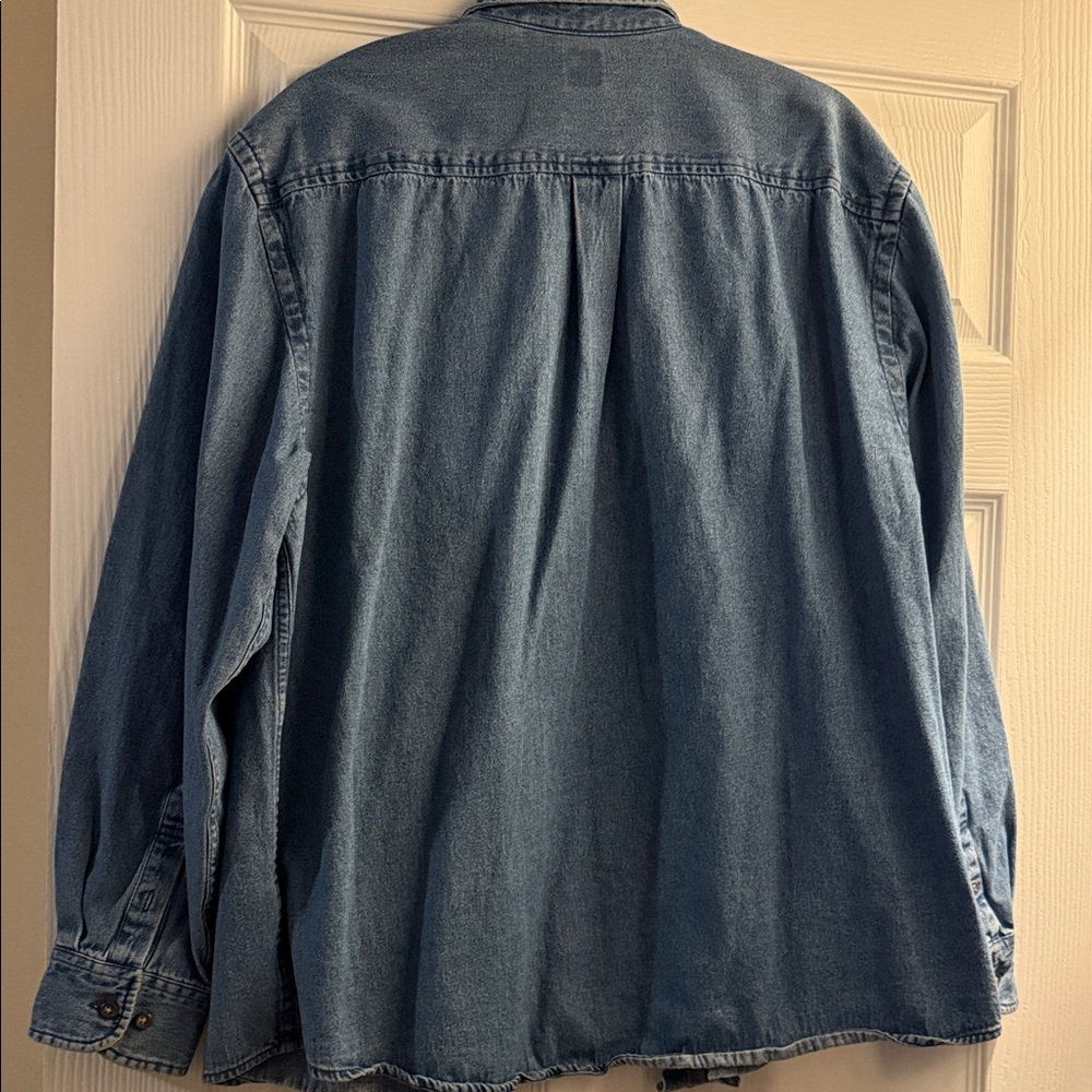 Basic Editions Oversized Denim Button Down Shirt … - image 5